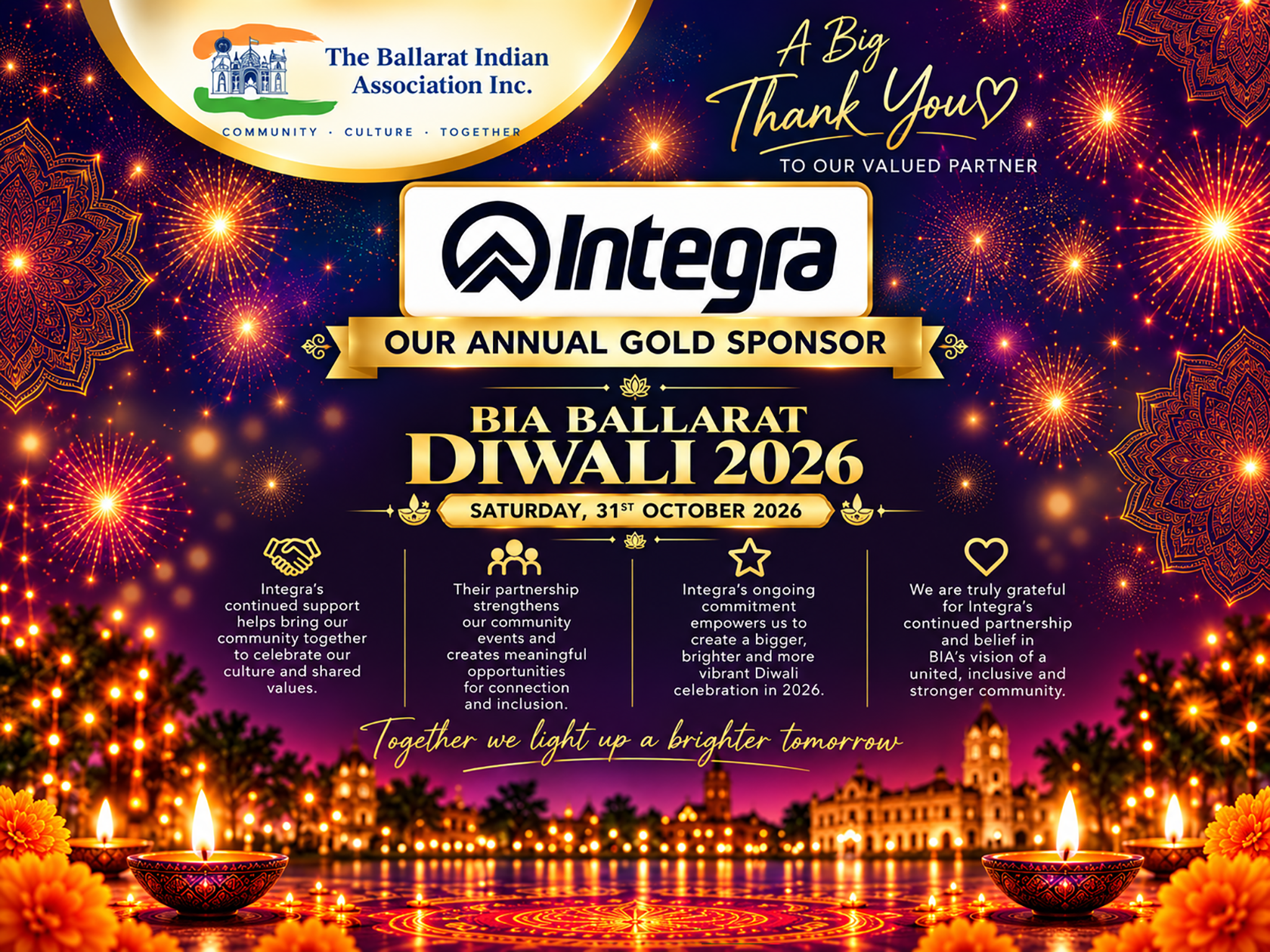 Golden Diwali Sponsor Gratitude Banner (1)
